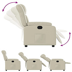 Avis vidaXL Fauteuil inclinable Crème Similicuir