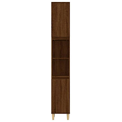 Helloshop26 Armoire de bain 30 x 30 x 190 cm bois d'ingénierie chêne marron 02_0006538