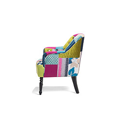 Beliani Fauteuil MANDAL Tissu Multicolore pas cher