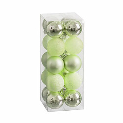 BigBuy Christmas Boules de Noël Vert 5 x 5 x 5 cm (20 Unités)