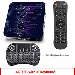 Lecteur Multimédia 2 16G Abs Matériel Tp02 Rk3318 Android 10 Tv Box Avec Télécommande 4 Prise 32G_Au Clavier I8