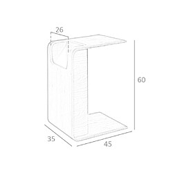 Angel Cerda Table d'angle rectangulaire en noyer pas cher