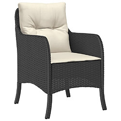 Avis Maison Chic Ensemble à manger d'extérieur 7 pcs avec coussins,Salon de jardin,Mobilier de jardin Noir Résine tressée -GKD236751