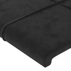 Acheter vidaXL Tête de lit avec oreilles Noir 147x16x118/128 cm Velours