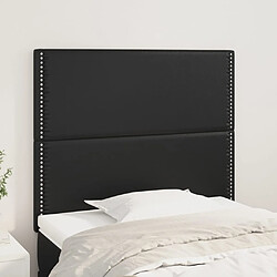 vidaXL Têtes de lit 2 pcs Noir 80x5x78/88 cm Similicuir