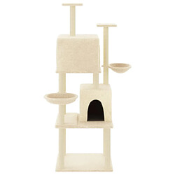 Avis Arbre à chat avec griffoirs,niche pour chat en sisal Crème 180 cm -MN62753