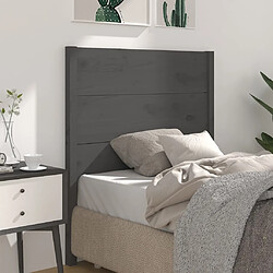 Maison Chic Tête de lit scandinave pour lit adulte,Meuble de chambre Gris 81x4x100 cm Bois massif de pin -MN79192