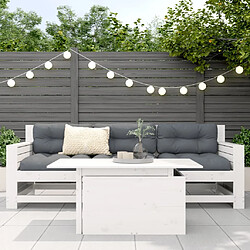 Avis Maison Chic Table de jardin | Table d'extérieur blanc 100x50x75 cm bois massif de pin -GKD59866