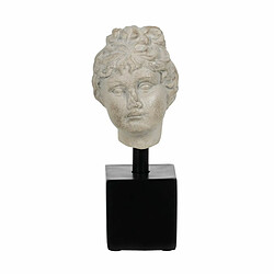 BigBuy Home Sculpture Femme Blanc Noir 9 x 8 x 22 cm