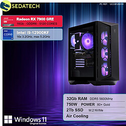 Sedatech PC Gamer Pro • Intel i9-12900KF • RX 7900 GRE • 32Go DDR5 • 2To SSD M.2 • Windows 11