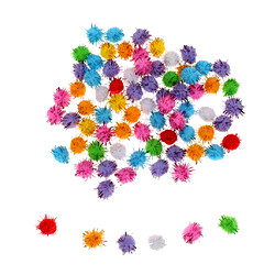 100pcs 1.5cm Pompons Balles de Clinquant Jouets de Chat