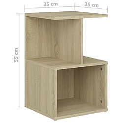 vidaXL Table de chevet chêne sonoma 35x35x55 cm bois d'ingénierie pas cher