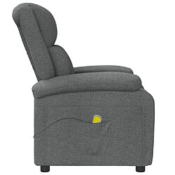 Avis vidaXL Fauteuil de massage Gris foncé Tissu