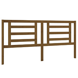 vidaXL Tête de lit Marron miel 186x4x100 cm Bois de pin massif