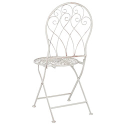 Beliani Chaise de jardin STIFFE Métal Blanc pas cher