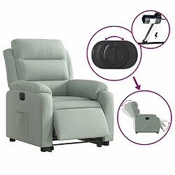 Maison Chic Fauteuil Relax pour salon, Fauteuil inclinable électrique gris clair velours -GKD35741 pas cher