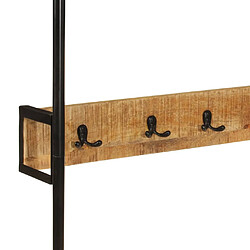 Acheter vidaXL Porte-vêtements et roues 90x35x190 cm bois de manguier et fer