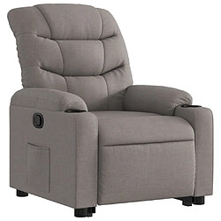 Avis vidaXL Fauteuil inclinable taupe tissu