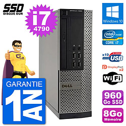 PC Dell OptiPlex 7020 SFF Intel i7-4790 RAM 8Go SSD 960Go Windows 10 Wifi - Occasion