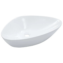 vidaXL Lavabo 58,5 x 39 x 14 cm Céramique Blanc