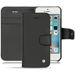 Housse cuir Apple iPhone SE - Rabat portefeuille - Noir ( Nappa / Black ) - NOREVE