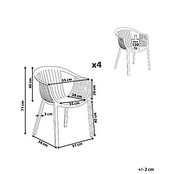 Avis Beliani Lot de 4 chaises NAPOLI Matière synthétique Blanc