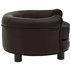 Acheter Maison Chic Niche Canapé,Lit pour chien | Panier couchage pour chien Marron 48x48x32 cm Peluche et similicuir -GKD20972