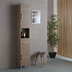 Kiamami Valentina COLONNE DE SALLE DE BAIN H 190CM CHÊNE NATUREL EFFET BOIS | RIMINI