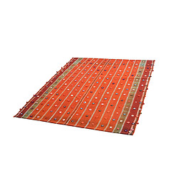 Avis Vidal Tapis de laine 187x156 orange Jajim