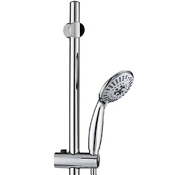 Wirquin Colonne Barre de douche chromee entraxe reglable 70 cm douchette 4 jets mobile