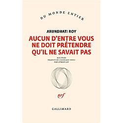 Aucun d'entre vous ne doit prétendre qu'il ne savait pas : discours du Prix européen de l'essai 2023 de la Fondation Charles Veillon - Occasion