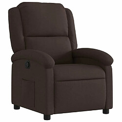 Maison Chic Fauteuil inclinable,Fauteuil luxe de relaxation Marron foncé Tissu -MN32072