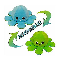 Universal Amusant double face flip réversible poulpe mignon animal en peluche (vert)