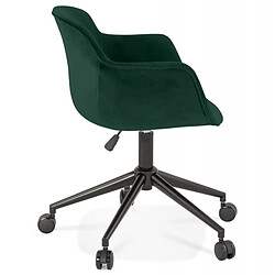 Avis Mes Chaise de bureau 54x59x80 cm en velours vert foncé - GUIDO