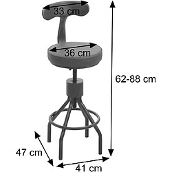 Decoshop26 Lot de 2 tabourets de bar chaise haute design industriel avec repose-pieds rotatif réglable en hauteur en acier et simili cuir marron TDB04085