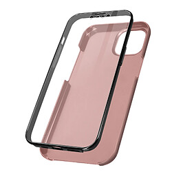 Avizar Coque iPhone 13 Pro Max Arrière Rigide rose gold et Avant Souple Transparent