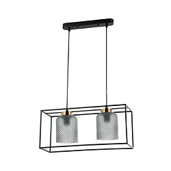 Luminaire Center Suspension Sinella Verre,Acier Noir