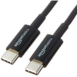 Basics USB 2.0 Type C to Type C Cable - 6 feet 1.8 Meters - Black