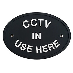 pvc caoutchouc cctv en cours d'utilisation panneau d'avertissement plaque plaque murale ou porte monté blanc