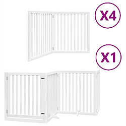 vidaXL Barrière pour chien porte pliable 12 panneaux bois de peuplier