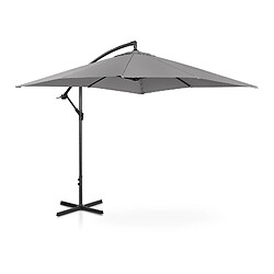 Helloshop26 Parasol déporté rectangulaire 250 x 250 cm inclinable gris foncé 14_0007584