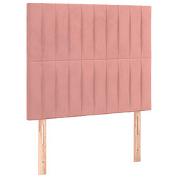 vidaXL Têtes de lit 2 pcs Rose 100x5x78/88 cm Velours