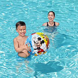 Ballon Gonflable pour Plage ou Piscine Bestway Mickey Mouse 51 cm Diamètre Multicolore avec Valve de Sécurité pas cher