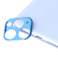 Wewoo Film de verre trempé Protecteur d'objectif de caméra en alliage d'aluminium pour iPhone 11 Pro / 11 Max bleu