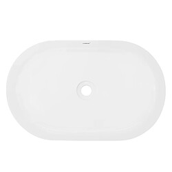 Ecd Germany Vasque en céramique blanc avec bonde de vidage pour salle de bain 605x380x125 mm