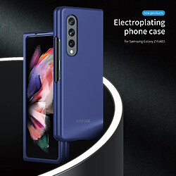 Coque en TPU anti-chute, ultra-mince, électroplaqué bleu pour votre Samsung Galaxy Z Fold3 5G