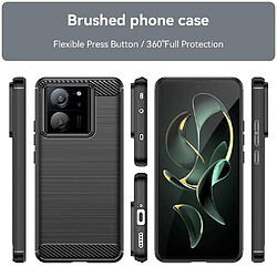 Htdmobiles Coque pour Xiaomi 13T / 13T Pro 5G - housse etui silicone gel carbone + film ecran - NOIR