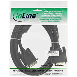 Câble de raccordement DVI-D, InLine®, digital 24+1 mâle/mâle, Dual Link, avec 2 ferrites, 2m