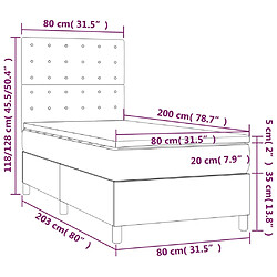 Acheter vidaXL Sommier à lattes de lit avec matelas Blanc 80x200 cm Similicuir