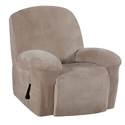 Acheter Housse De Canapé Inclinable En Velours élastique Housse De Fauteuil Antidérapante Brown_1